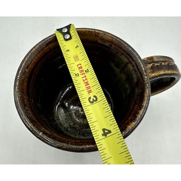 Pottery Coffee Mug Handmade Signed Colleen Brown Glazed Large Handle - Picture 11 of 15